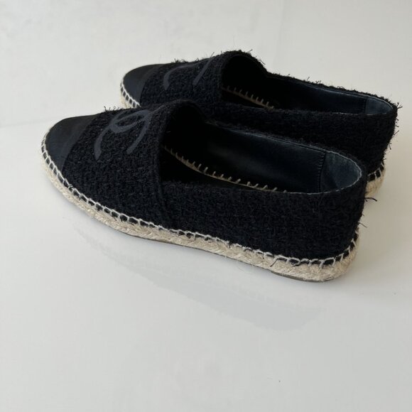 Chanel Authentic Espadrilles Black Tweed - Picture 4 of 6